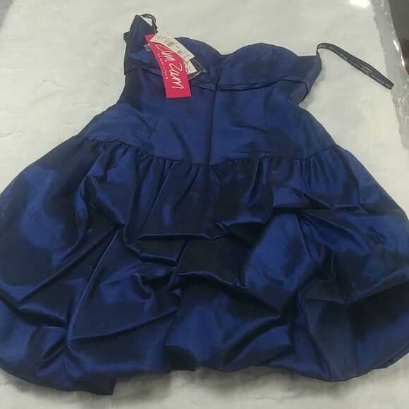 NWT ZumZum Midnight Navy Blue Sweetheart Neckline Short Prom Dress 4/2 - Picture 3 of 10